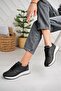 LCN Unisex Waterproof, Non-Slip Sole, Lace-Up Comfortable Black Sneakers