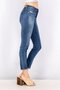 Women Slim Fit Plain Stretchable Denim Jeans, Blue - 4