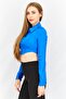 Women Pointed Collar Long Sleeves Plain Shirt, Blue - 3