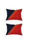 2-Piece Ds98 - Double-Sided Rectangular Throw Pillow Cover - 2
