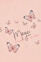 3-8 Years Old Butterfly Printed Girls' Shorts Set - Salmon - 7