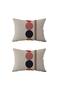 2-Piece Ds93 - Double-Sided Rectangular Throw Pillow Cover - 2
