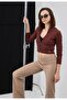 Women's Mocha Color Comfortable Fit Spanish Leg Leggings - 5