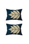 2-Piece Ds113 - Double-Sided Rectangular Throw Pillow Cover - 2