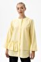 Skirted Layered Frill Detailed Hidden Placket Crew Neck Poplin Shirt
