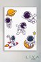 Set of 4 Astronaut Themed Stickers Suitable for Planner Agenda Bullet Journal - 2