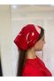 Red Moon Star Turkish Flag Themed Cotton Fabric Bandana - Scarf - 23 April, 29 October, 19 May - 5