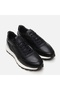 Genuine Leather Men's Black Sneakers - 2