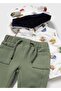 Winter Baby Boy Inflatable Vest Tracksuit Set of 3 Green - 5