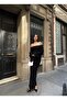 Women's Madonna Collar Patterned Knitwear Dress - 4