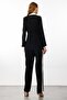 Enkürüsteli Black Shawl Collar Modailgi Jacket - 5