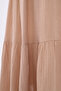 Beige 100% Cotton Muslin Fabric Flared Skirt - 5