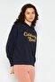 Women Sportswear Fit Long Sleeve Training Sweatshirt, Navy Blue - 4