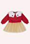 Baby Girl Wide Collar Red Dress