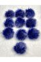 Plush Pompom Scarf Beanie Bag Handmade Decoration Accessory 7cm Diameter Pack of 10 Drawstring Saks White