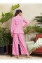 Ikat Print Tiered Shirt with Palazzo Pants Co-Ords - 6