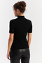 Women's Black Button Accessory Blouse Ey2926 - 2