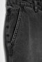 Antrasit Yüksek Bel Geniş Paça/Wide Leg Comfort/Orta Esnek Büyük Beden Jeans TBBSS24CJ00048 - 6