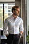 Beyaz Slim Fit Kolay Ütülenebilir Smart Erkek Gömlek TMNAW24GO00096 - 6
