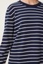 Women's Navy Blue White Striped Seasonal Knitwear Sweater Kb00041 - 4