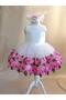 White Dress with Pink Flowers - 2