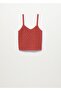 Women's Red Short Knitted Tshirt - 3