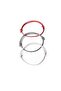 3-Piece Thick Adjustable Rope Bracelet Red Gray White - 2