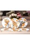 6-Piece Orange Autumn Leaves Special Design Charger & Placemat - 2