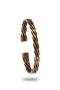 Women's Antique Yellow Plated Knitted Textured Adjustable Bracelet - 5