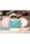 6-Piece Colorful Floor Gold Detailed Plate & Placemat - 2