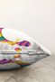Double Sided White Background Colored Letter C Special Design Digital Printed Raschel Pillow Throw Pillow Cover - 3