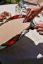 6-Piece Plaid Themed Christmas Themed Special Design Plate & Placemat - 3