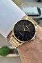 Men's Wristwatch with Brown Band Gold Color 2 Years Warranty - 4