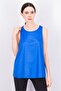 Women Round Neck Sleeveless Pull Over Tank Top, Blue
