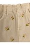 Denim Skirt Floral Embroidered Pocket Detail Elastic Waist Cotton - 3
