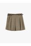 Pleated Skirt Belt Detailed Viscose Blended - 2