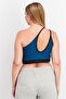 Women Sportswear Fit One Shoulder Sleeves Training Top, Black - 3