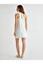 X Tuba Ünsal - Bow Detailed Mini Halter Neck Dress with Lining A-Line - 4