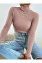 Unisex Salmon Cotton Turtleneck Camisole Slimfit Turtleneck Sweater - 3