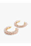 Stylish Hoop Earrings with Bead Detail - 2