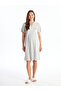 Lcwk Empty Neck Printed Short Sleeve Maternity Nightgown - 2