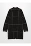 Shawl Collar Plaid Long Sleeve Women's Knitwear Cardigan - 6
