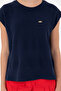 Women's Navy Blue Crew Neck T-Shirt 50281947-Vr033 - 6