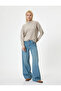 Basic Stand Collar Oversize Sweater - 2