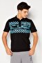 Men Sportswear Fit Brand Logo Training Polo Shirt, Black