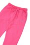 Girl's fuchsia pink ribbed sweatpants with side pockets, adjustable drawstring, and embroidered logo. - 2