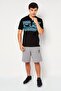 Men Sportswear Fit Brand Logo Training Polo Shirt, Black - 2