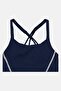 Women Plain Non Padded Bralette, Blue
