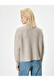 Basic Stand Collar Oversize Sweater - 4