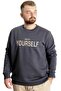 Mode XL Large Size Men's Sweat Bisyaka Do It Yourself 23168 Fume